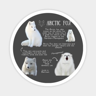 Animal Facts - Arctic Fox Magnet